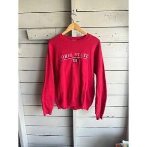 Briar Creek Ohio State Buckeyes Sweatshirt Mens Medium Red Embroidered Crewneck